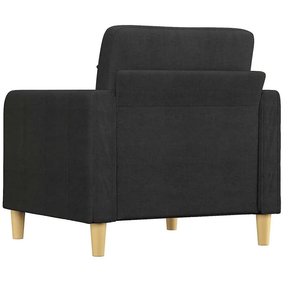 vidaXL - Fauteuil - Zwart - Stof - 60 cm