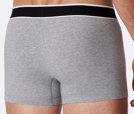 3 SCHIESSER Shorts mit Bio-Baumwolle, grau meliert