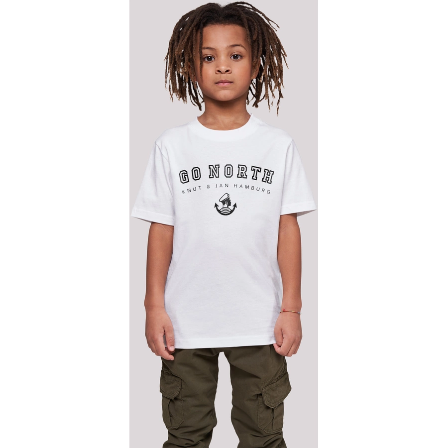 F4NT4STIC T-Shirt Go North Knut & Jan Hamburg weiß