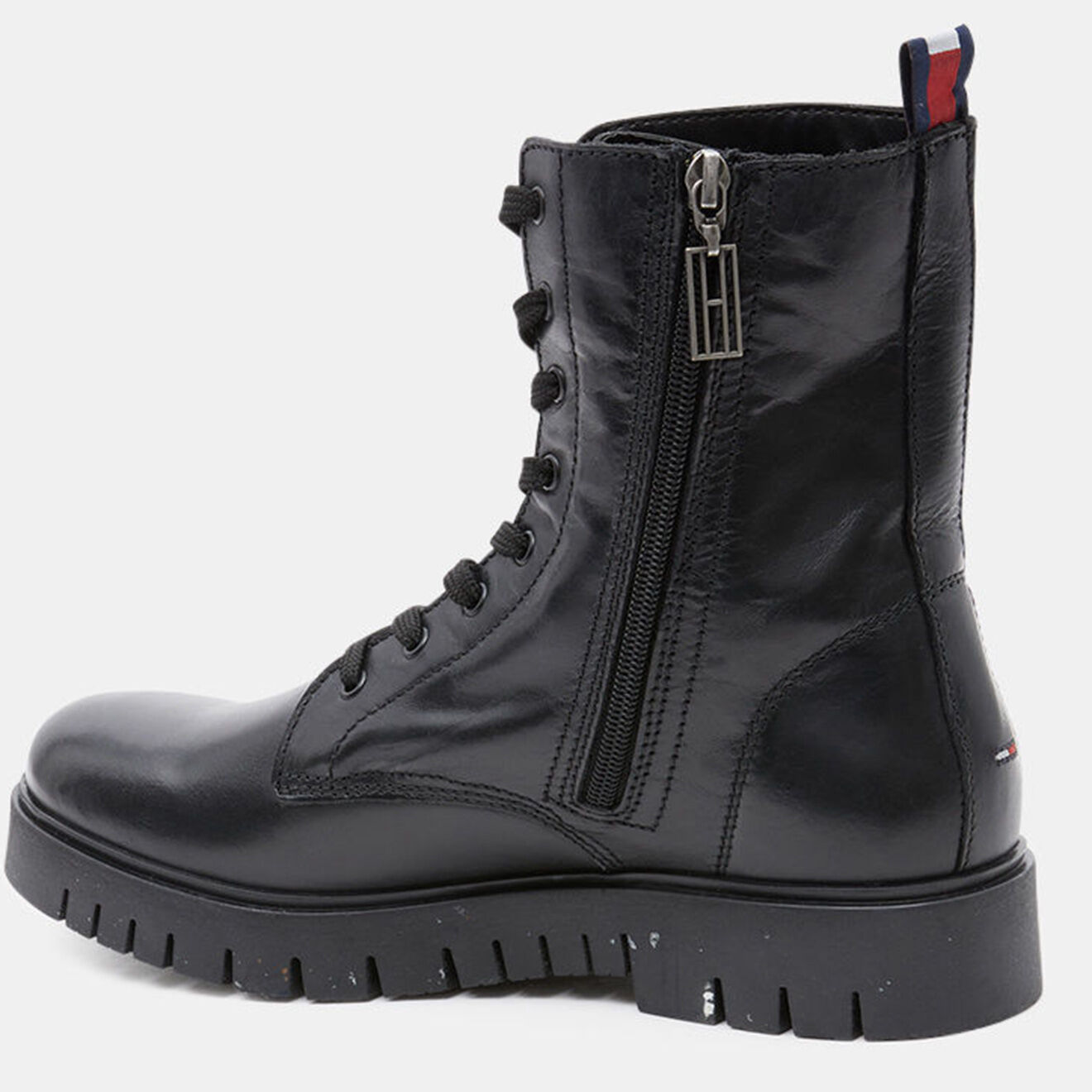 Tommy Jeans Bottines en Cuir Sustainable noires