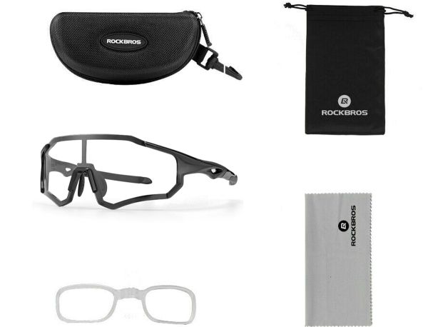 RockBros Photochromic Cykelbriller, Black