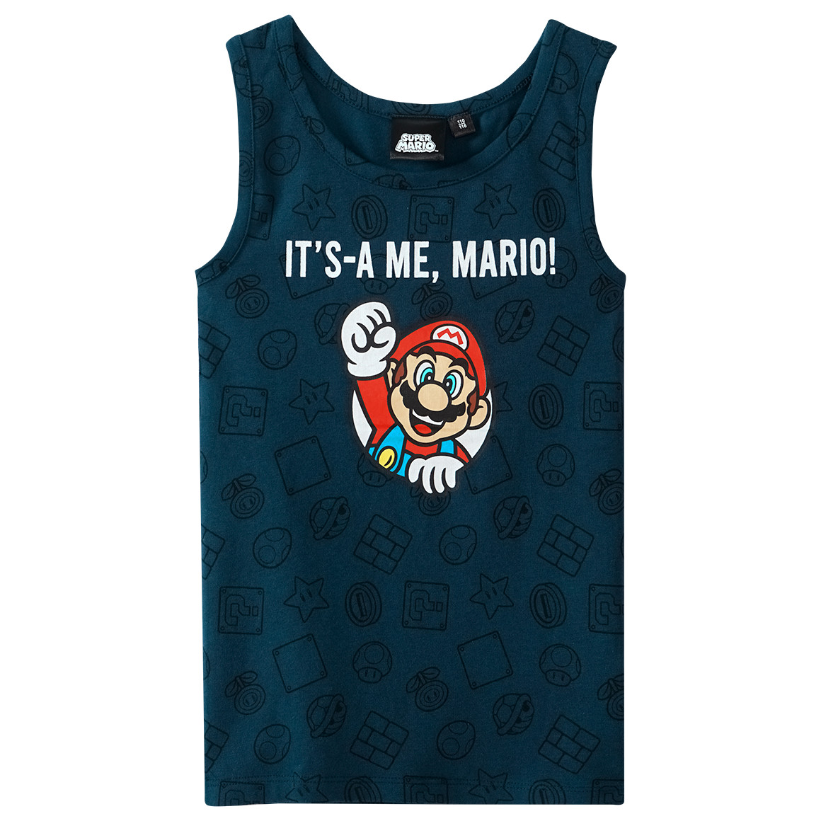 Topolino 2 Super Mario Unterhemden mit Prints dunkelblau / rot