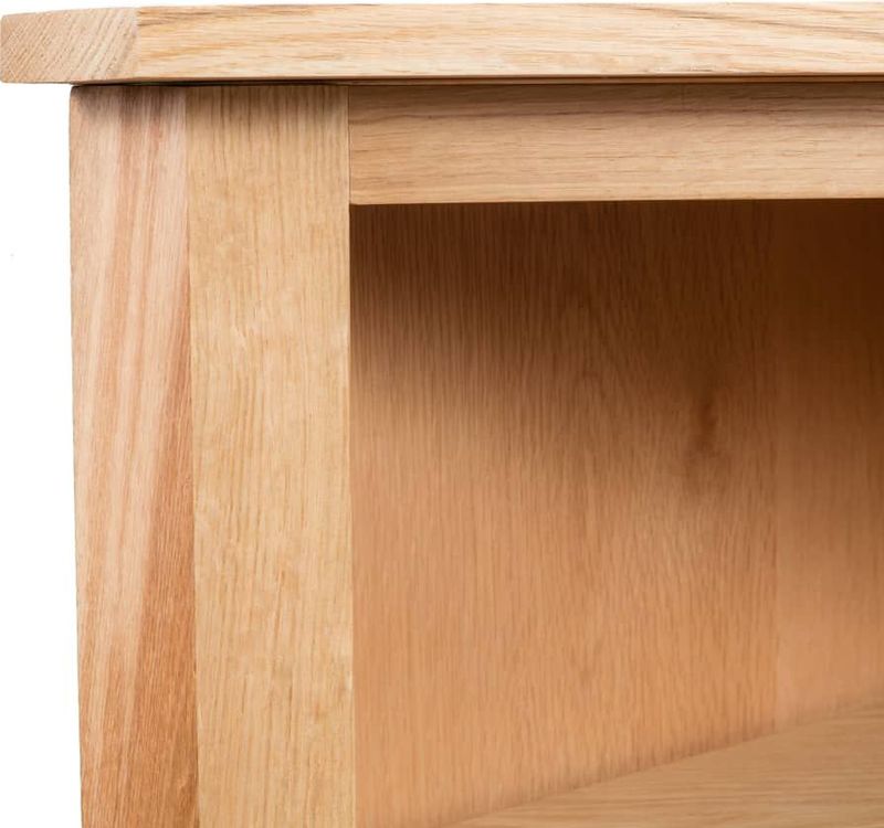 vidaXL - Hoekkast - Massief Eikenhout - 59x36x100 cm