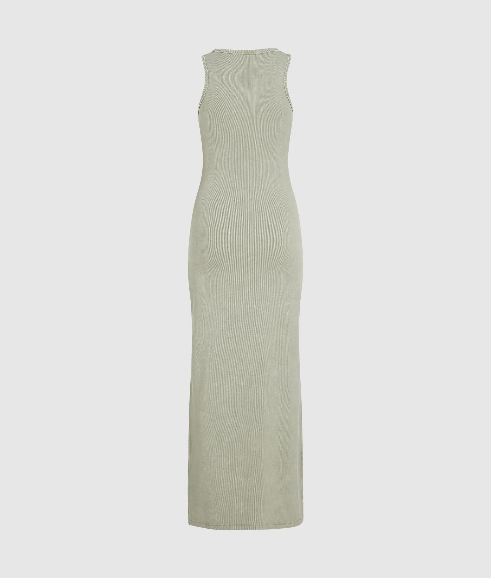 Verwassen, geribbelde tanktopjurk