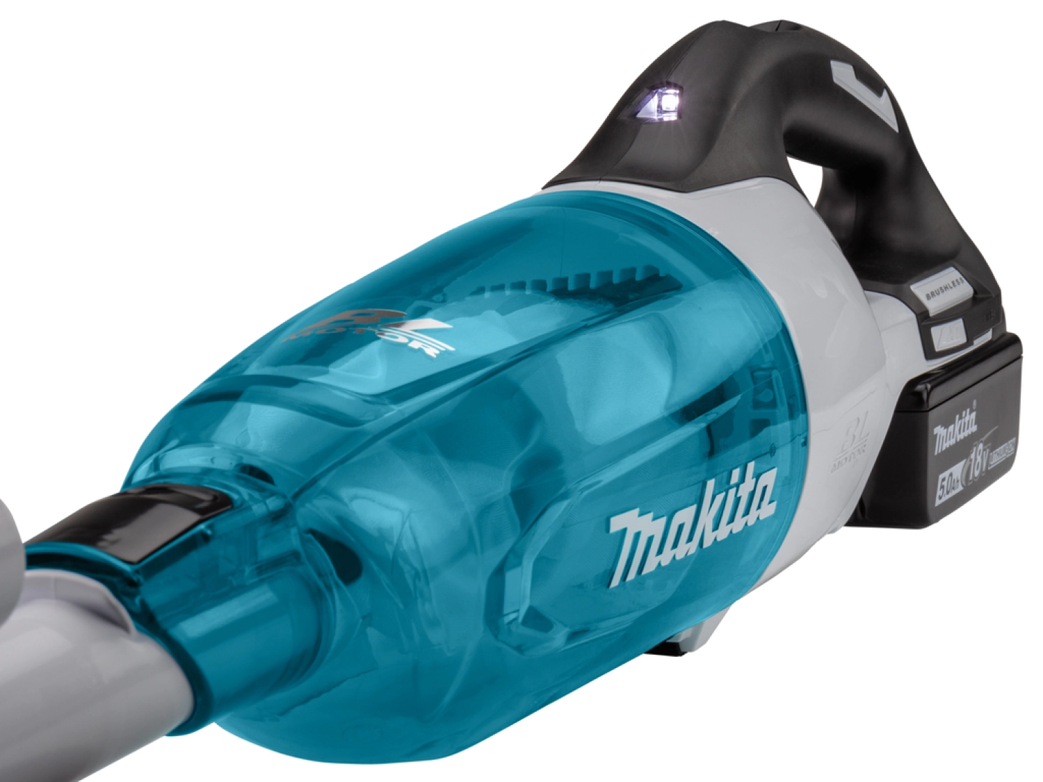 Makita DCL281RTWX 18V Li-Ion accu steelstofzuiger wit set (1x 5,0Ah) - 1500l/min - koolborstelloos