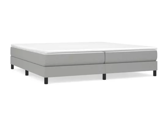 Sommier à lattes de lit Gris clair 200x200 cm Tissu