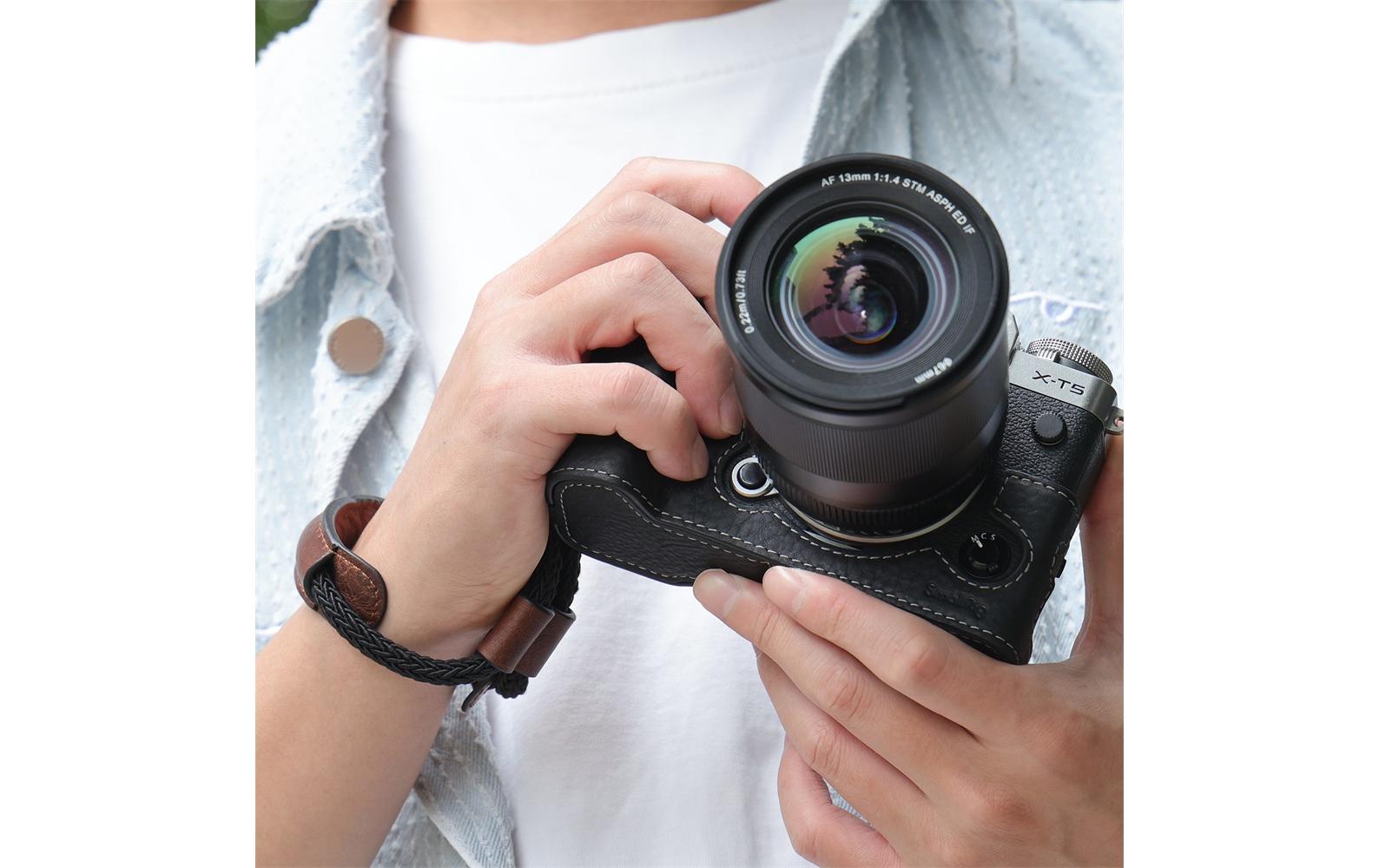 Halb Case/Handschlaufe Kit für FUJIFILM X-T5Handgelenkschlaufe aus Leder für sicheren Halt der Kamera
