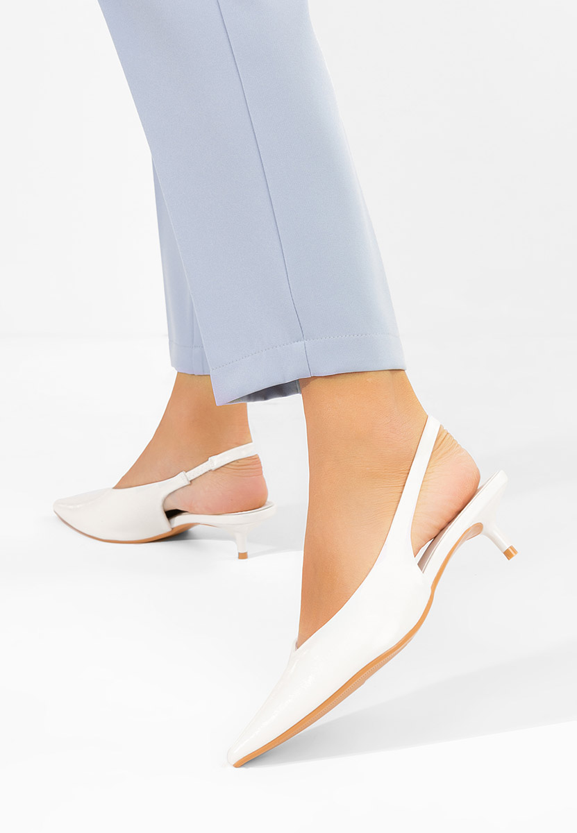 Chaussures slingback blancs Nirvania