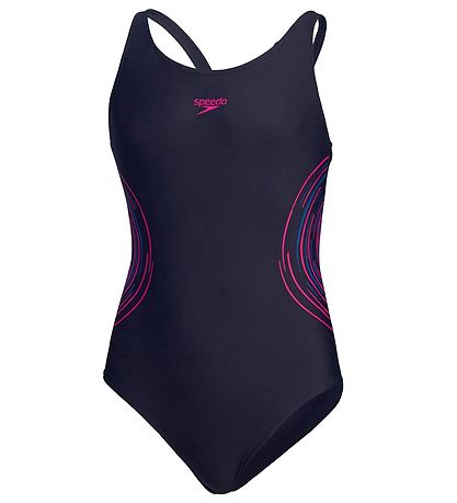 Speedo Bådedragt - Girls Placement Muscleback - Navy/Pink