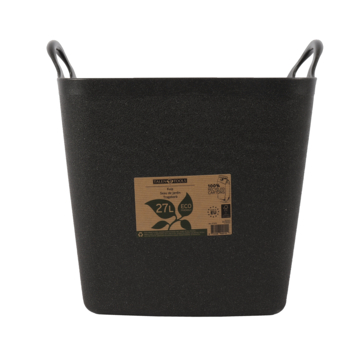 Flexibele kuip / emmer Zwart 27L (100% gerecycled)