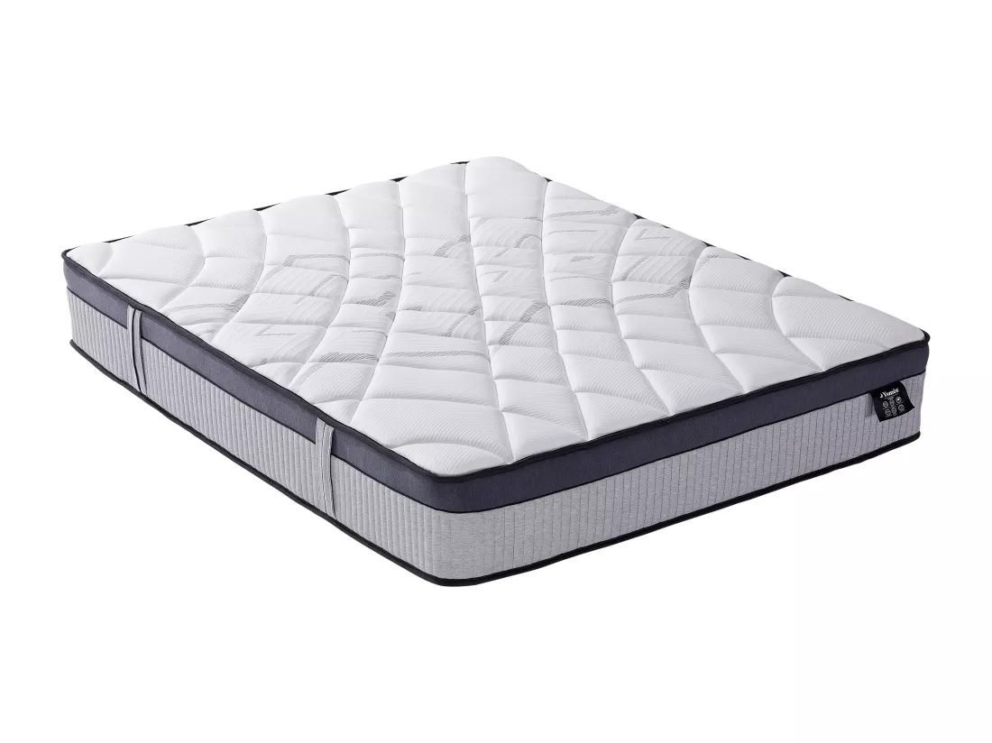 Ensemble 180 x 200 cm sommier tapissier + matelas hybride ressorts ensachés 5 zones et mousse à mémoire de forme ép.30cm - PATNOS de YSMÉE