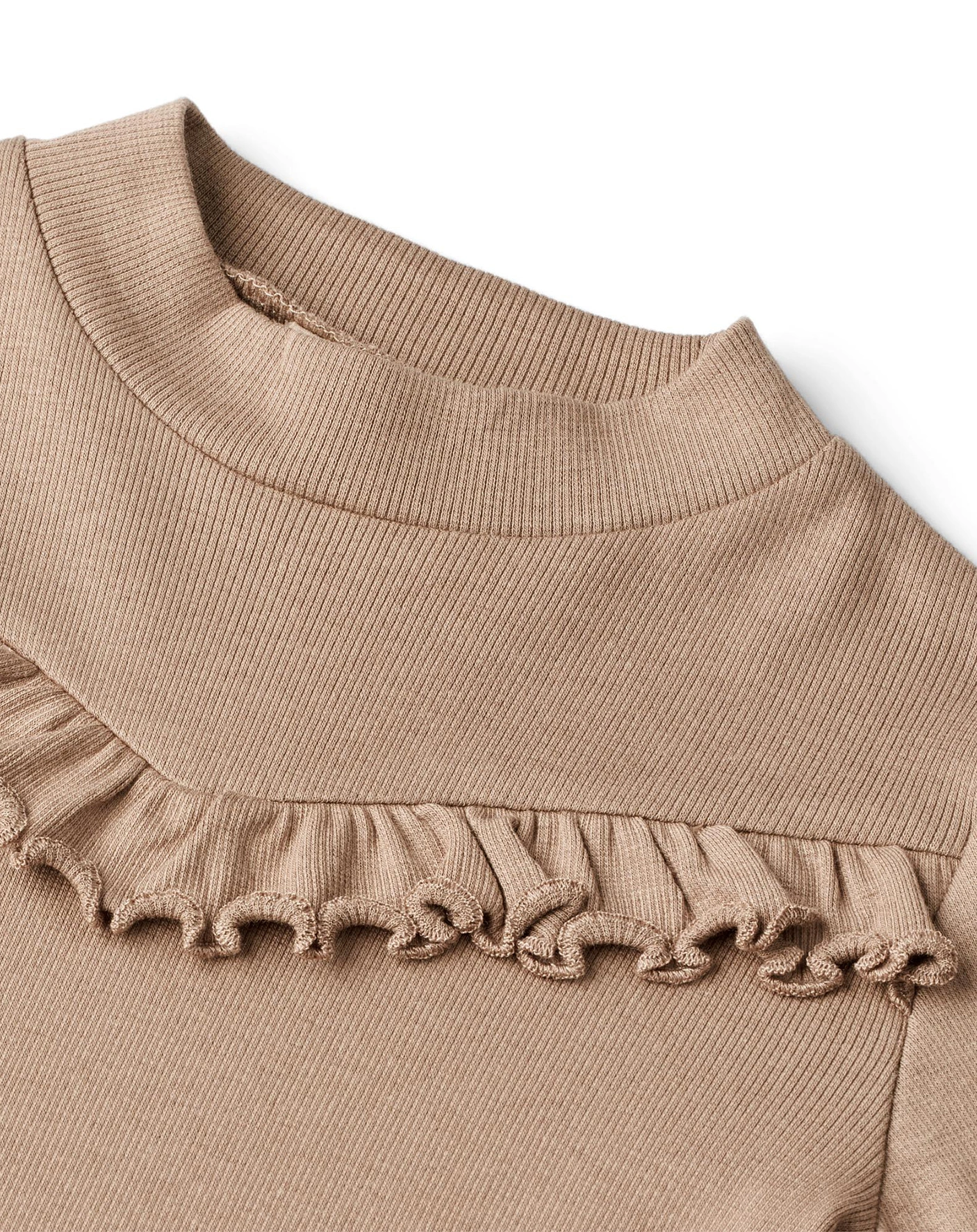Langarmshirt ROSETTA RIB in soft brown