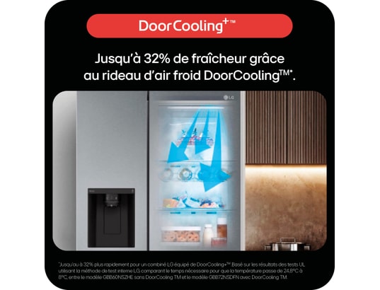 LG - Réfrigérateur américain GSXE90EVDD
