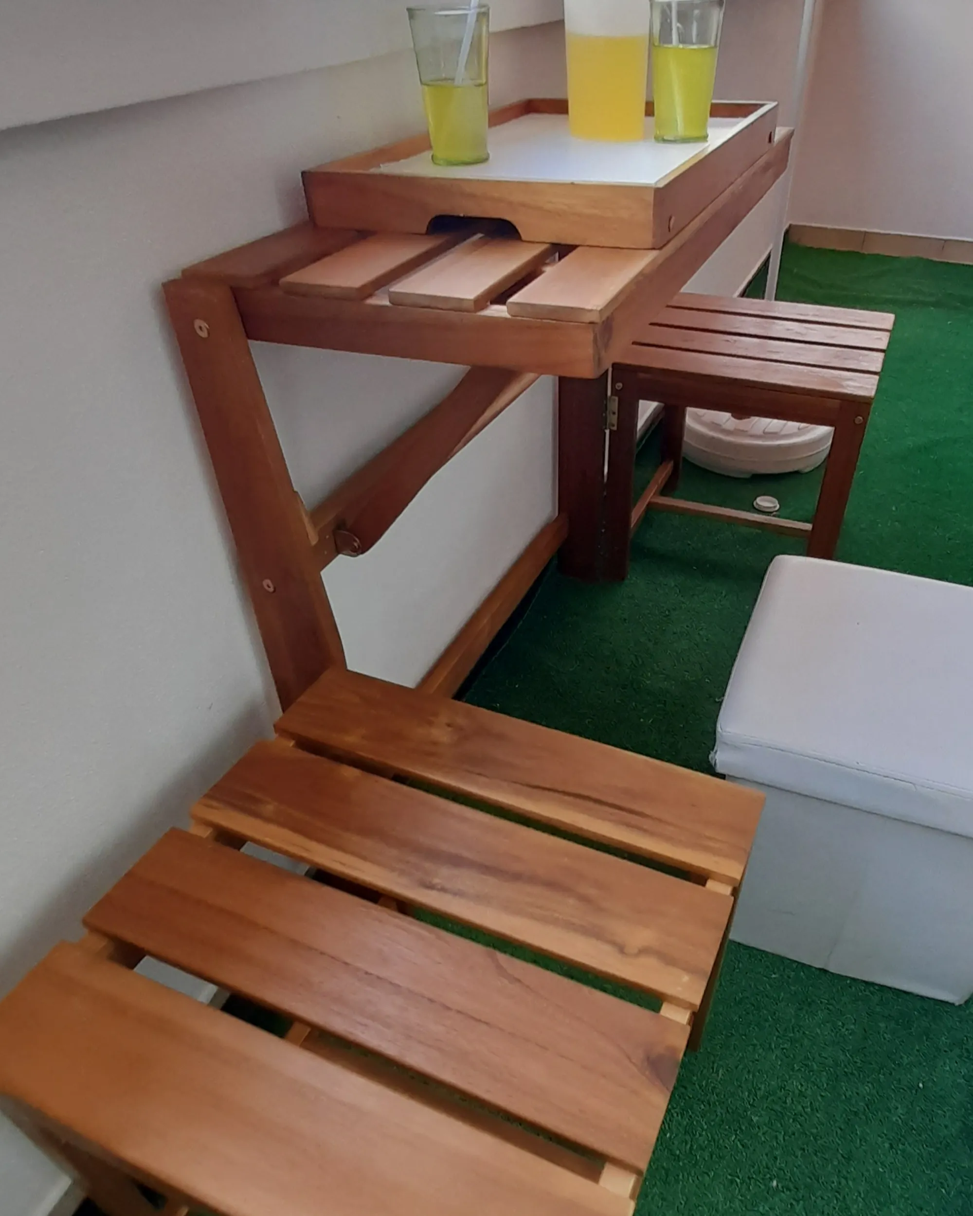 Opvouwbare bistro tuinbank TUENNO Acaciahout Bruin