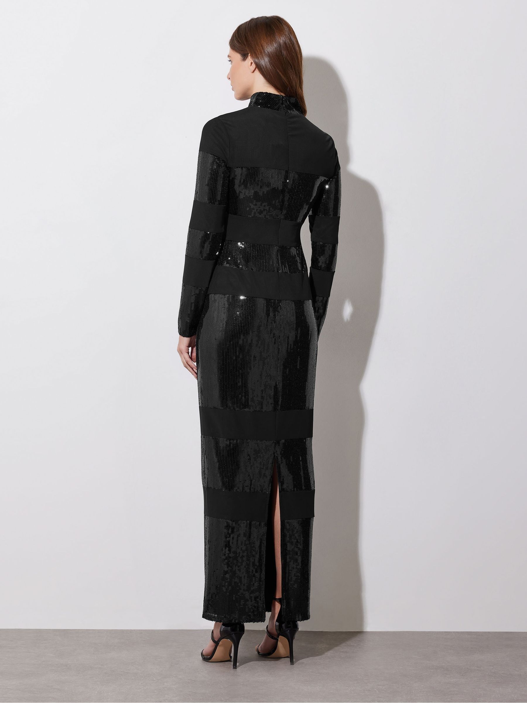 Star by Julien MacDonald - Maxi-jurk met lovertjes en strepen