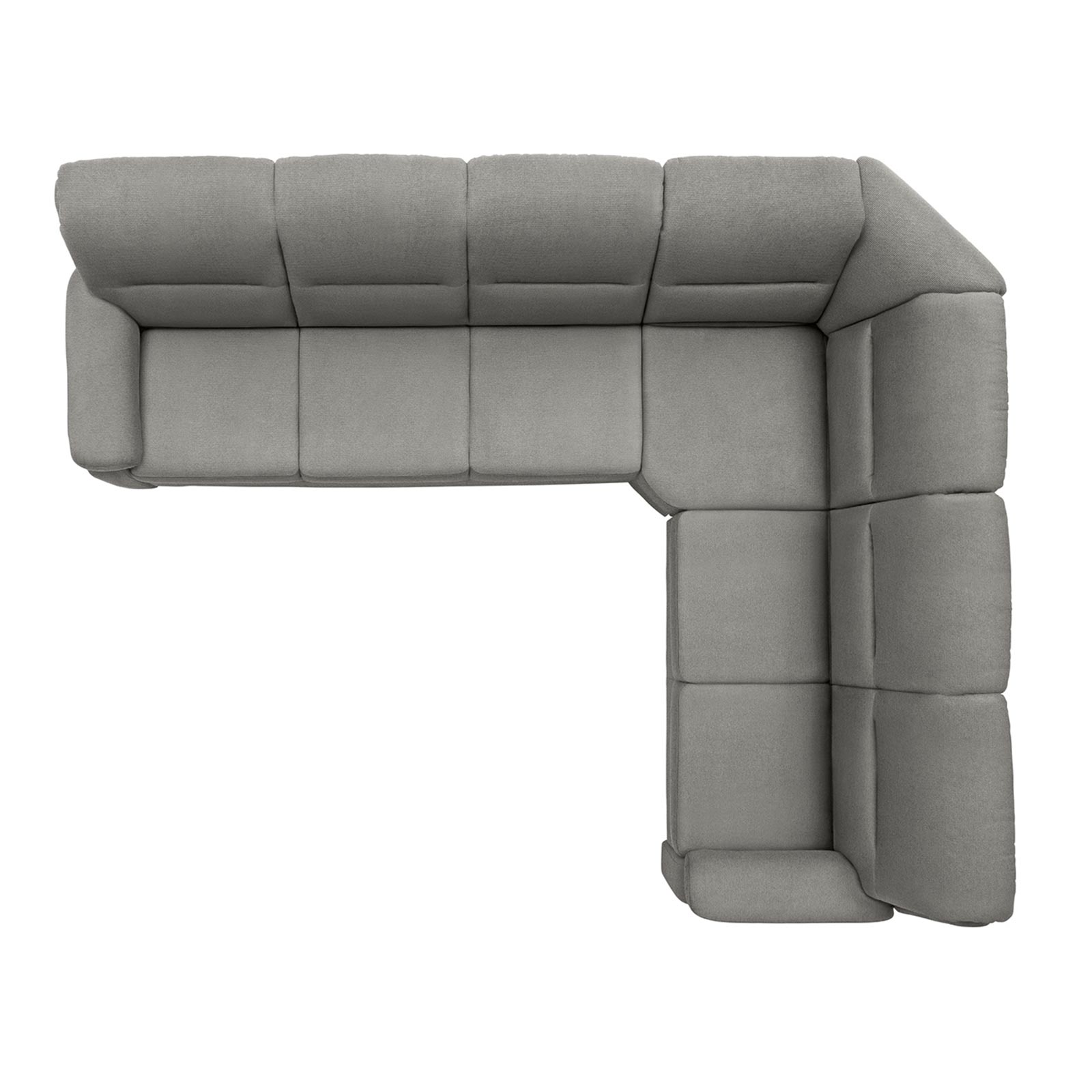 polsterpower Ecksofa - Belle silver - Basismodell - rechts