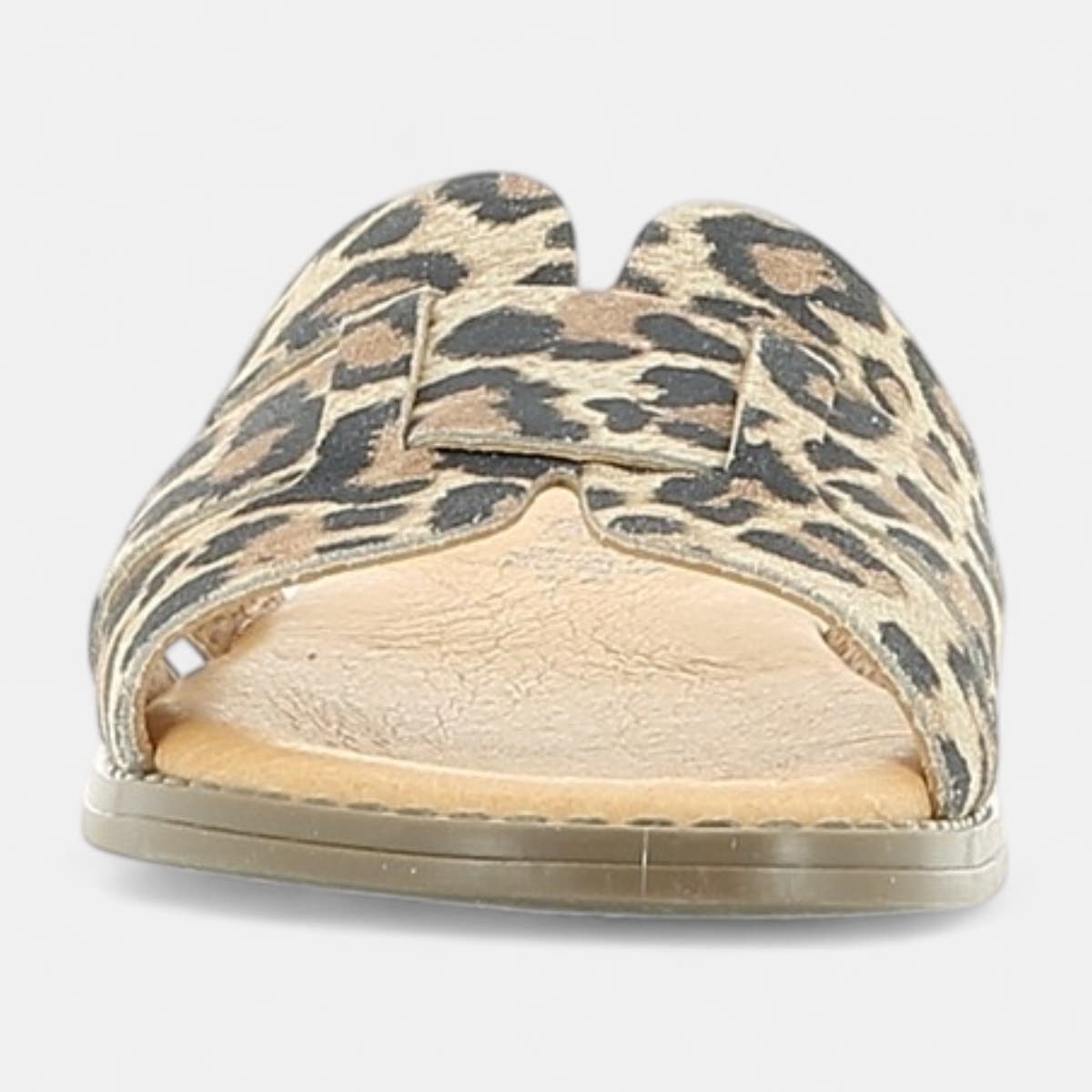 Nu-pieds Fille en cuir cognac