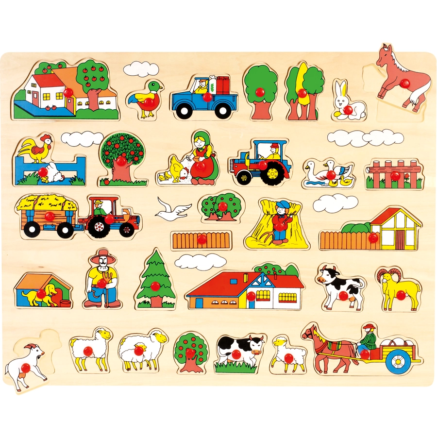 Bino Holz - Steckpuzzle Bauernhof, maxi
