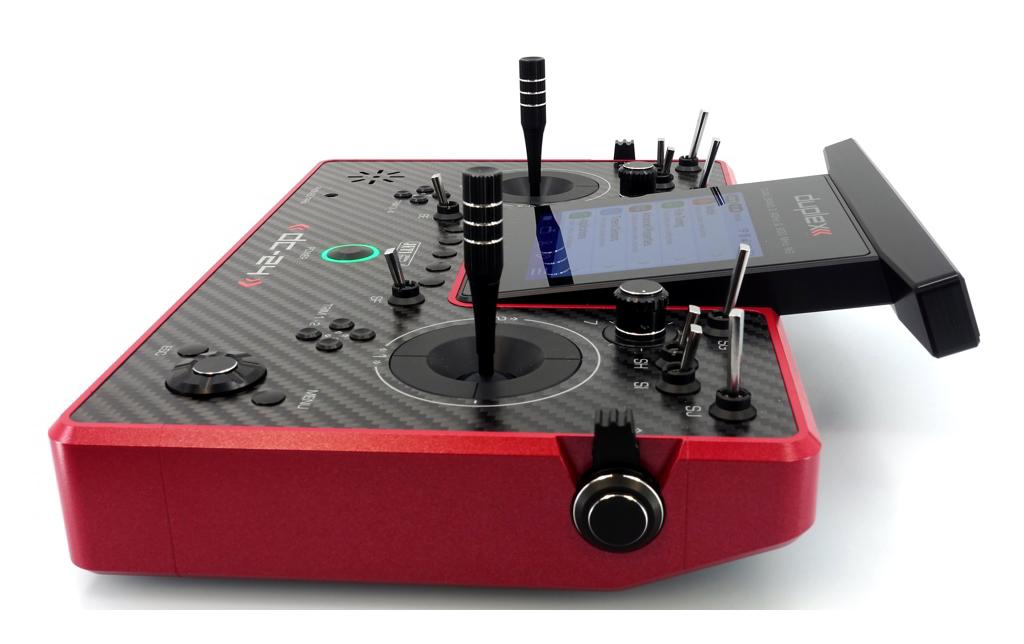 Fernsteuerung DC-24 II Carbon Line Rubinrot<br>Professioneller 2.4 GHz Duplex Pultsender