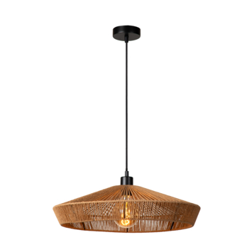 Lucide hanglamp Yunkai Ø 50 cm 60W natural houtlook