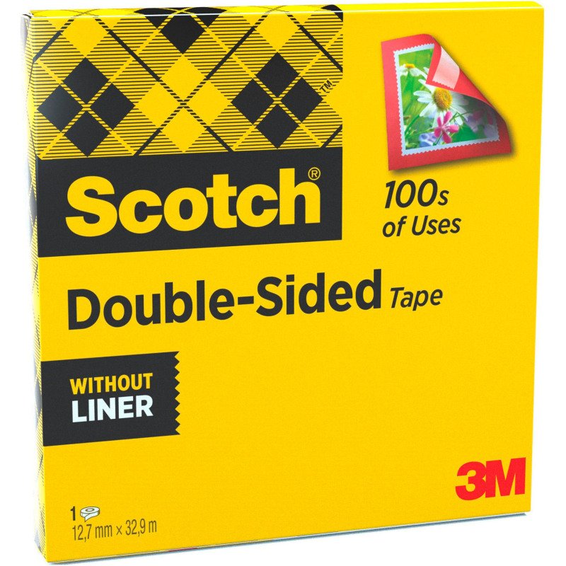 Ruban adhésif Scotch double face 12 mm transparent - Largeur 12 mm x longueur 32,9 m