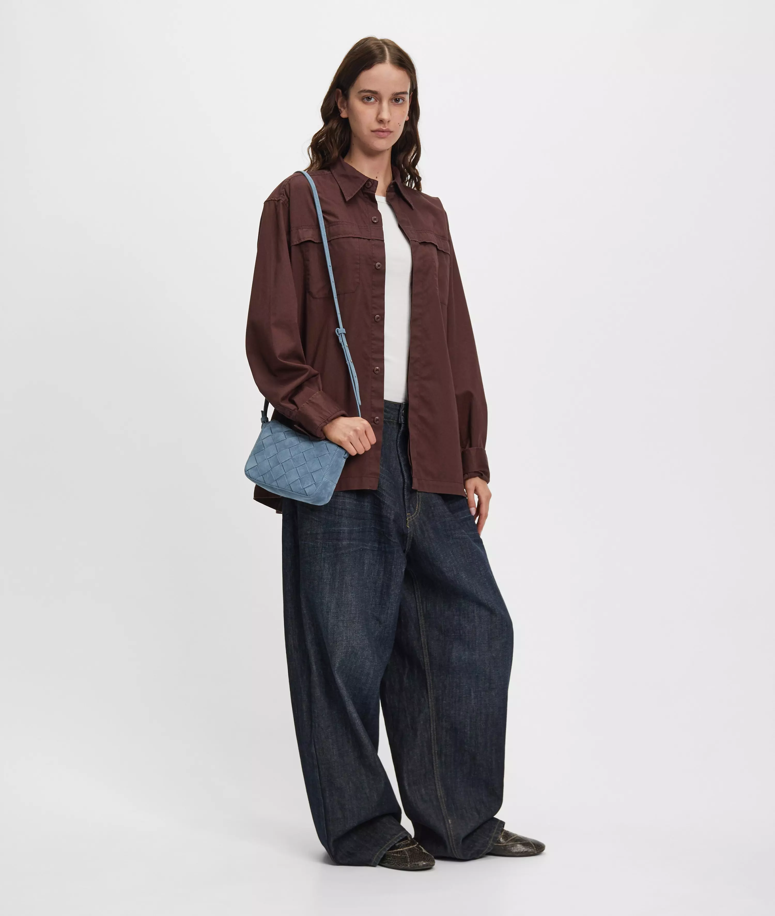 Sky II Crossbody XS Small suede shoulder bag