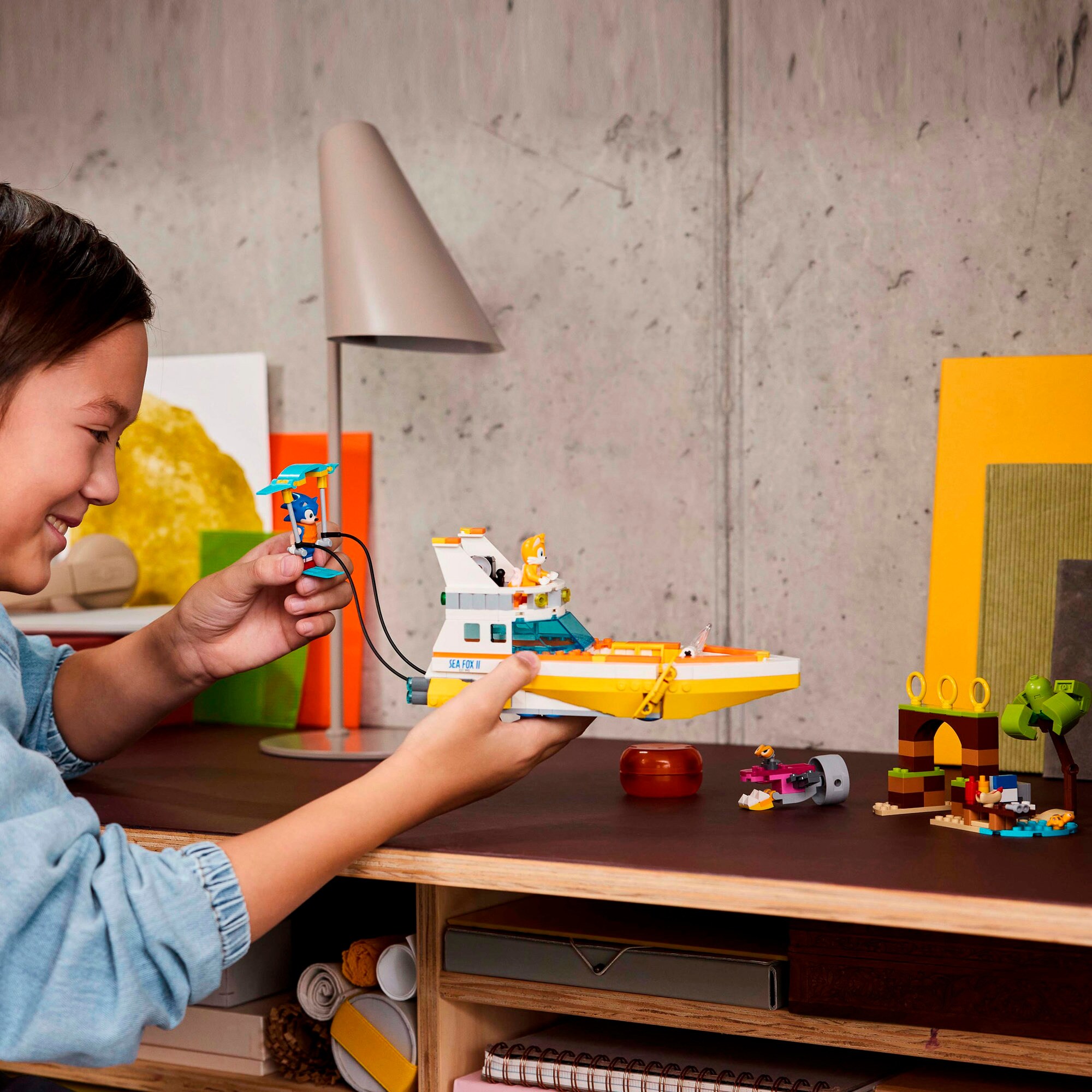 LEGO Konstruktionsspielzeug Sonic the Hedgehog Tails’ Abenteuerboot