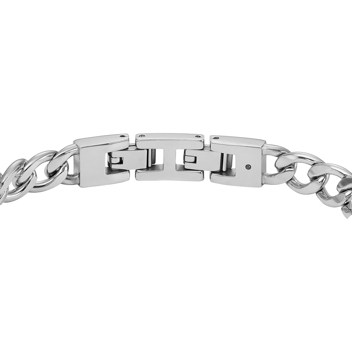 Bracelet FOSSIL acier inoxydable résine noire 20,5 cm