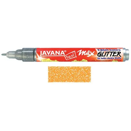 KREUL Javana texi mäx Glitter für helle und dunkle Stoffe Sonnengelb
