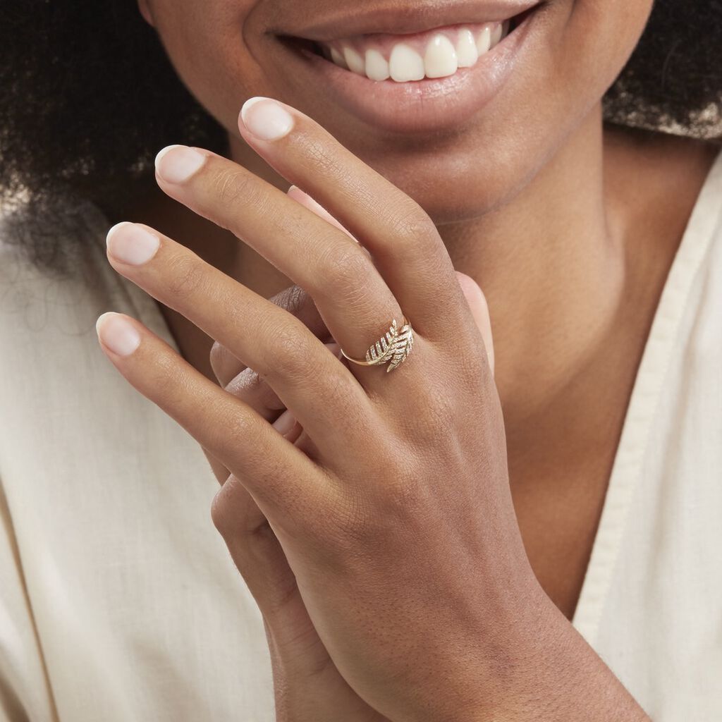 Bague Tourkia Or Jaune Oxyde De Zirconium
