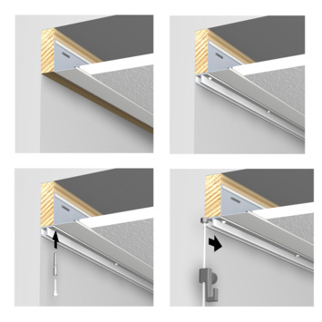 Artiteq Top Rail schilderij ophangsysteem compleet 2 meter wit RAL 9003