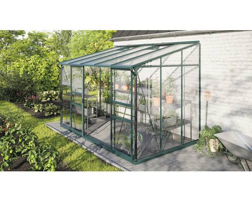 Kas Vitavia Ida 6500, enkelvoudig veiligheidsglas/meerwandige polycarbonaatpanelen, 324,3 x 201,4 cm, smaragdgroen