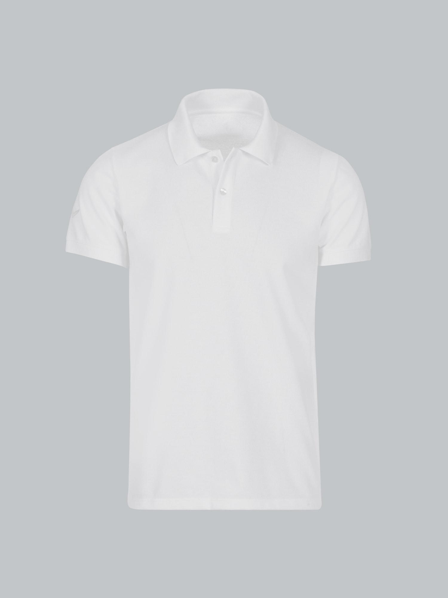 Slim Fit Poloshirt aus DELUXE-Piqué Weiss