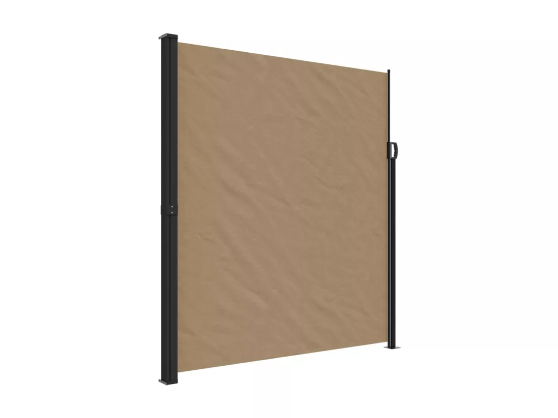 Auvent latéral rétractable taupe 220x500 cm