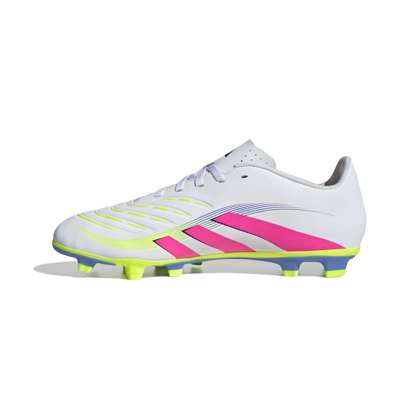 Adidas Predator Club Gras / Kunstgras Voetbalschoenen (MG) Wit Roze Neongeel
