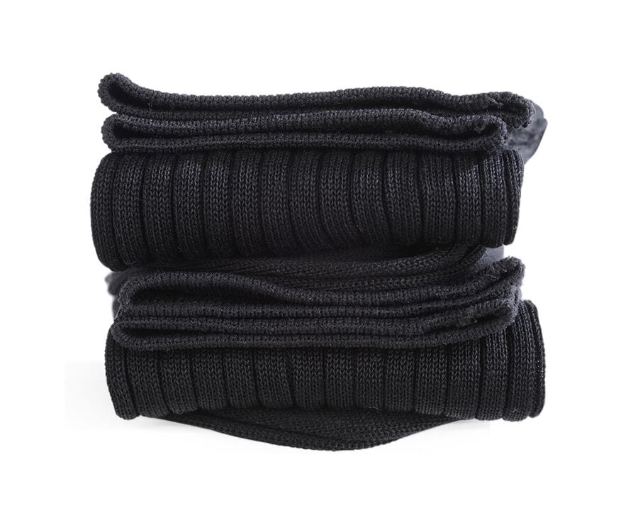Chaussettes ville homme fil d’Écosse Noir