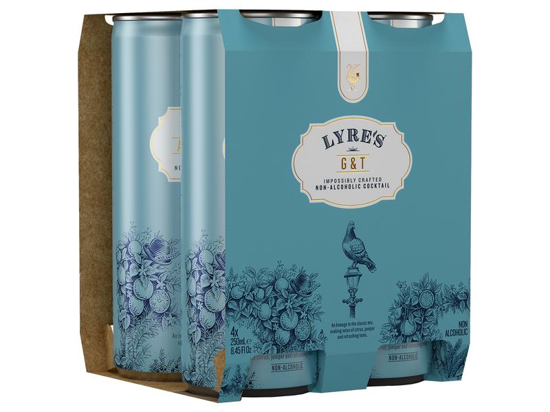 Lyre's G&T 4 x 250 ml Aromatisches Apéro-Getränk auf Basis von Wacholder