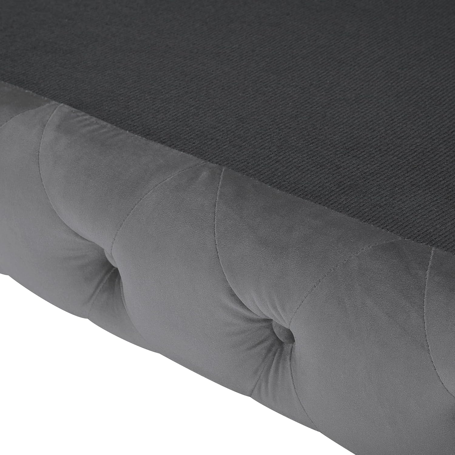 Klassisches Polstersofa Samtstoff Chesterfield Style grau Sotra