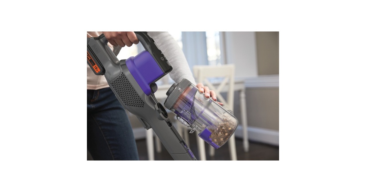 BLACK+DECKER18V PET 4-in-1 Steelstofzuiger  (Paars/grijs)
