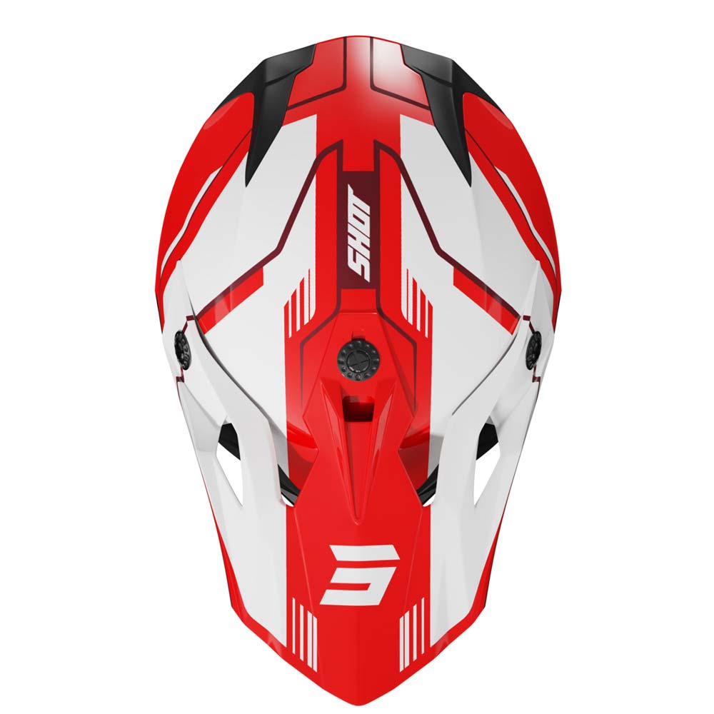 Shot - Casque enfant Pulse Kid Lines Rouge / Blanc / Brillant