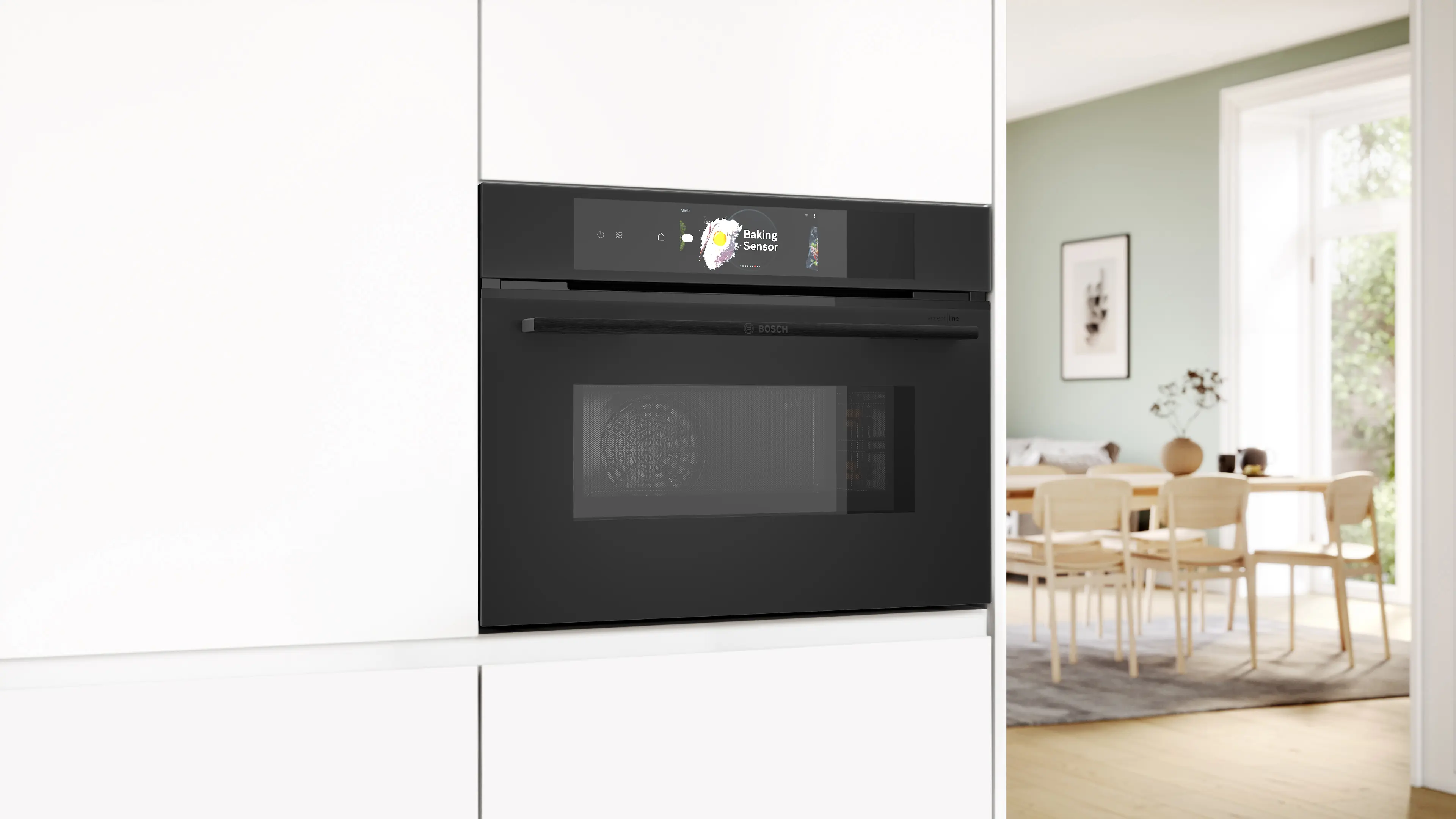 Serie 8 Compacte bakoven met magnetron 60 x 45 cm Mat zwart