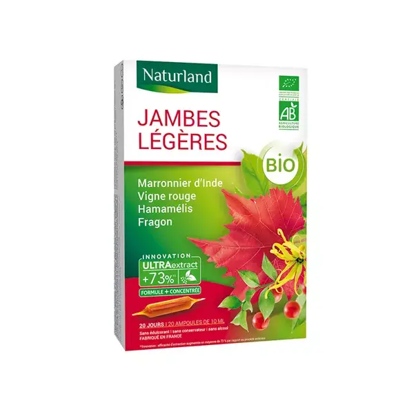 Naturland Pernas Leves Orgânicas 20 ampolas