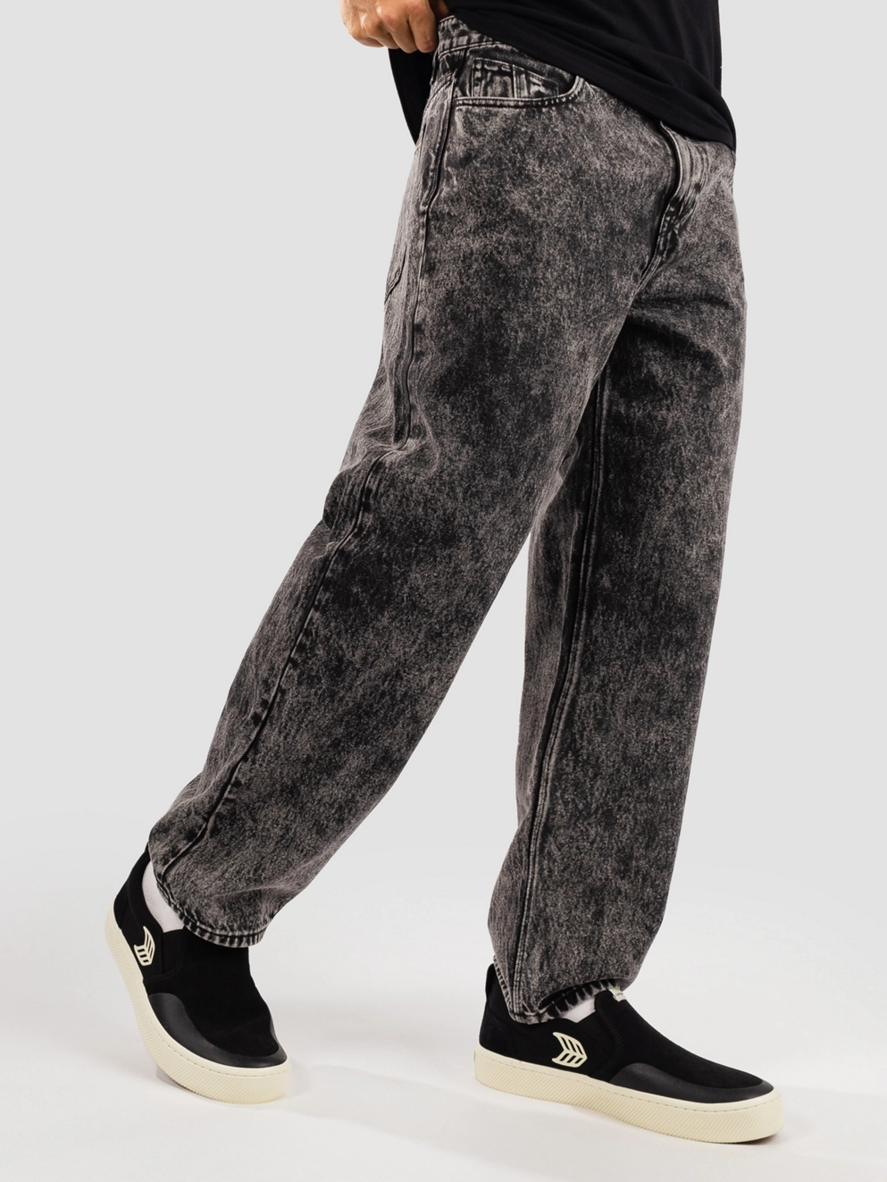Volcom Billow Tapered Jeans light acid black
