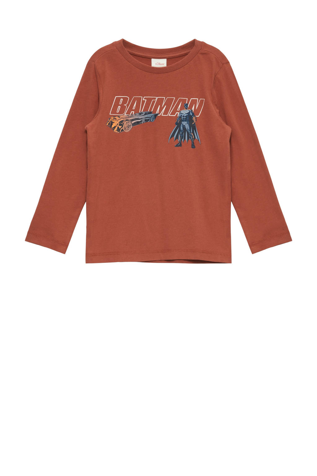 s.Oliver longsleeve met printopdruk donkerrood