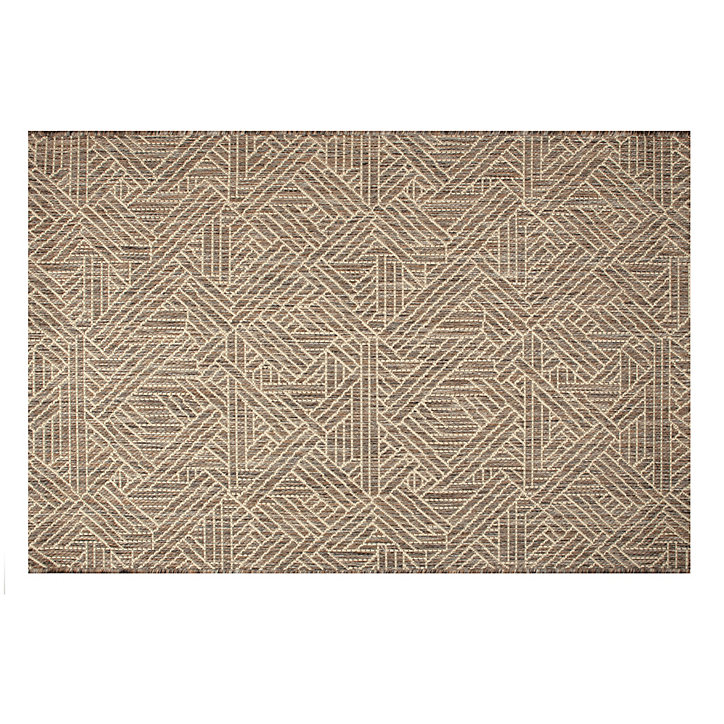 Tapis extérieur géométrique Reva 100 x 150 cm beige
