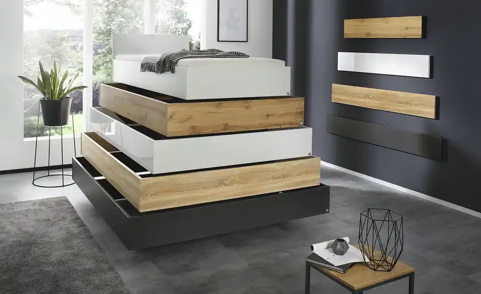 Futonbett Phoenix Grau 120 cm