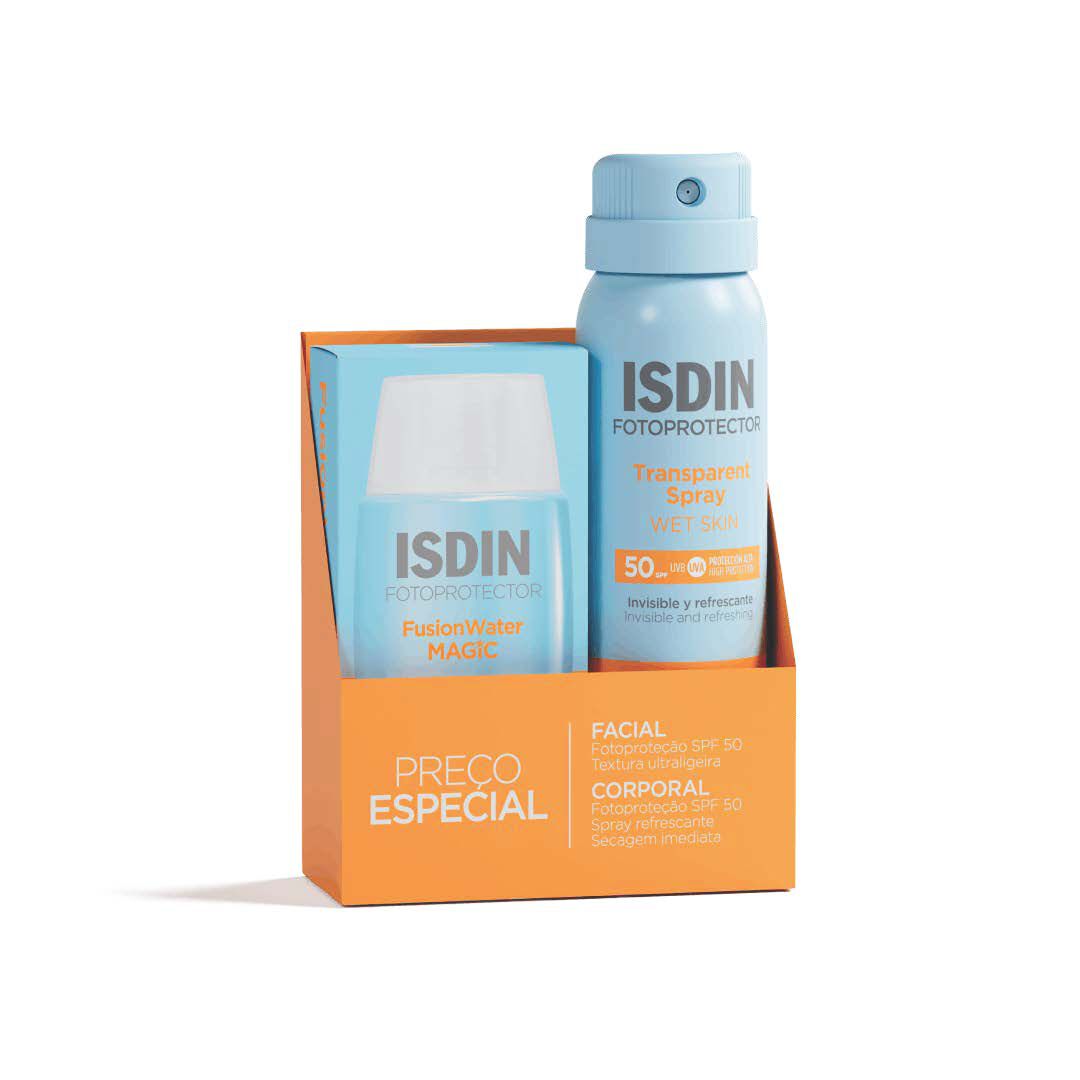 ISDIN  Fusion Water Magic SPF50 + Transparent Spray Wet Skin SPF50 - 50ml
