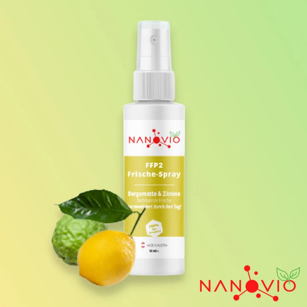 Nanovio FFP2 Frische-Spray - Bergamotte & Zitrone Duft