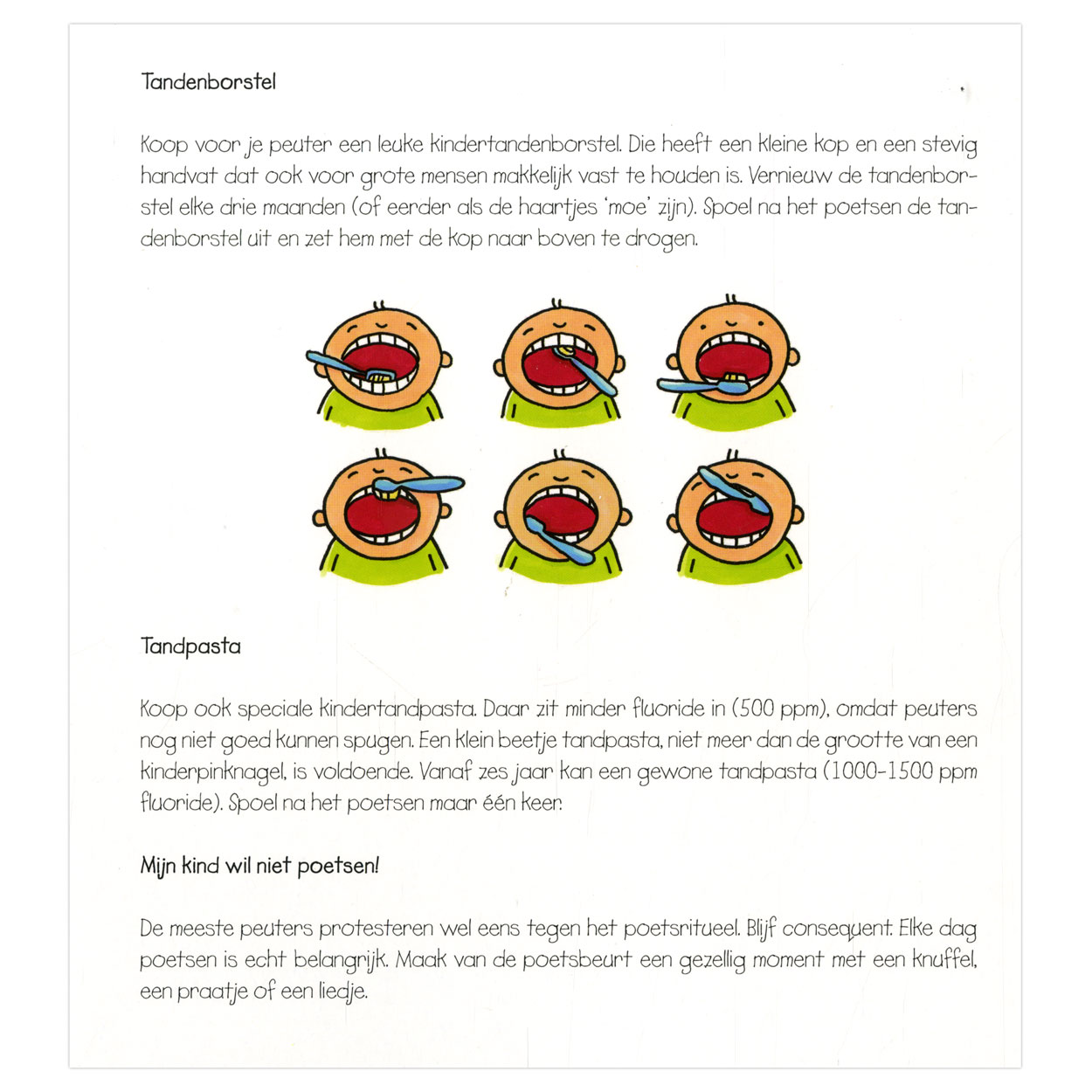 Anna poetst haar tanden