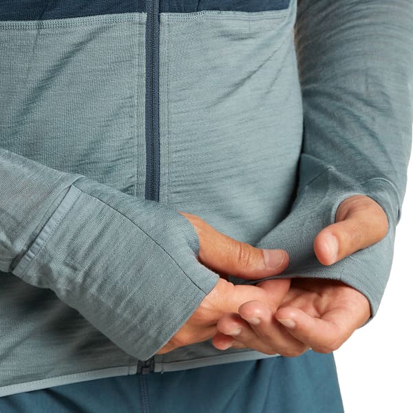 Veste polaire randonnée ICEBREAKER M MERINO 200 REALFLEECE DESCENDER LS ZIP H ABYSS/BLUE ASH/CB